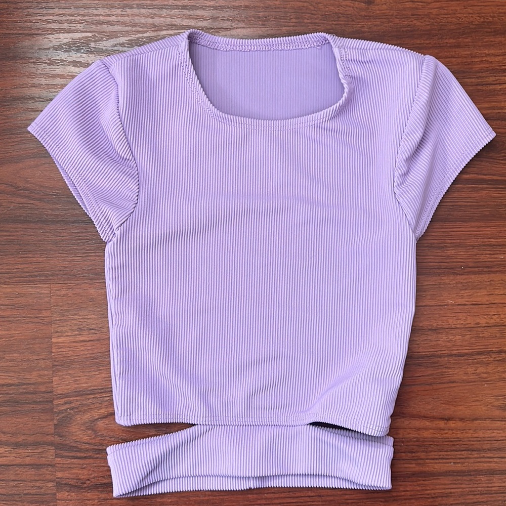 Five Dancewear YM lavender crop top